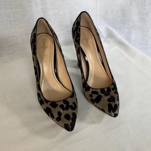cole haan Heels cow fur leopard print